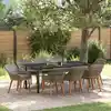 Image de Ensemble De Salle À Manger Pour Jardin 9 Pcs Gris Polyrotin Vidaxl