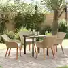 Image de Ensemble De Salle À Manger Pour Jardin 5 Pcs Beige Polyrotin Vidaxl