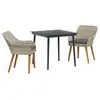 Image de Vidaxl ensemble de salle à manger pour jardin 3 pcs gris clair