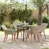 Image de Ensemble De Salle À Manger Pour Jardin 5 Pcs Gris Clair Vidaxl