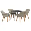 Image de Vidaxl ensemble de salle à manger pour jardin 5 pcs gris clair