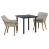 Image de Vidaxl ensemble de salle à manger pour jardin 3 pcs gris clair