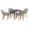 Image de Vidaxl ensemble de salle à manger pour jardin 5 pcs gris clair