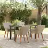 Image de Ensemble De Salle À Manger Pour Jardin 5 Pc Gris Clair Vidaxl