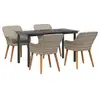 Image de Vidaxl ensemble de salle à manger pour jardin 5 pcs gris clair