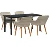 Image de Ensemble De Salle À Manger Pour Jardin 5 Pcs Gris Clair Vidaxl