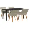 Image de Vidaxl ensemble de salle à manger pour jardin 5 pcs gris clair