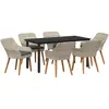 Image de Ensemble De Salle À Manger Pour Jardin 7 Pc Gris Clair Vidaxl