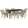 Image de Vidaxl ensemble de salle à manger pour jardin 7 pcs gris clair
