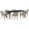 Image de Vidaxl ensemble de salle à manger pour jardin 7 pcs gris clair