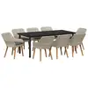 Image de Vidaxl ensemble de salle à manger pour jardin 9 pcs gris clair