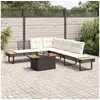 Image de Vidaxl salon de jardin avec coussins 2 pcs noir résine tressée acacia