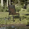 Image de vidaXL Chaise de pêche avec accoudoir pliable taupe 4006419