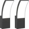 Image de Appliques Murales Led D'extérieur 2 Pcs Noir Vidaxl