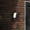 Image de vidaXL Appliques murales LED dextérieur avec capteurs 2 pcs noir éclairage mural LED dextérieur lampe murale de jardin 4006263