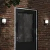 Image de Applique Murale D'extérieur Avec Capteur Noir Acier Inoxydable Vidaxl