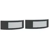 Image de Appliques Murales D'extérieur 2 Pcs Noir Acier Inoxydable Vidaxl