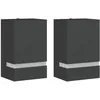 Image de Appliques Murales D'extérieur 2 Pcs Noir Acier Inoxydable Vidaxl