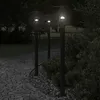Image de Lampadaires D'extérieur 3 Pcs Noir 100 Cm Acier Inoxydable Vidaxl