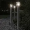 Image de vidaXL Lampadaires dextérieur 3 pcs argenté 110 cm acier inoxydable éclairage au sol dextérieur éclairage au sol de 4006360