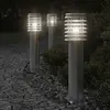 Image de Lampadaire D'extérieur Et Sortie Argenté 60 Cm Acier Inoxydable Vidaxl