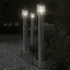 Image de Lampadaires D'extérieur Et Sortie 3pcs Argenté Acier Inoxydable Vidaxl