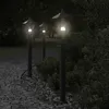 Image de vidaXL Lampadaires dextérieur 3 pcs noir 80 cm acier inoxydable éclairage au sol dextérieur éclairage au sol de jardin 4006386