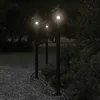 Image de Lampadaires D'extérieur 3 Pcs Noir 120 Cm Acier Inoxydable Vidaxl