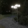 Image de vidaXL Lampadaires dextérieur 2 pcs argenté 215 cm acier inoxydable éclairage au sol dextérieur éclairage au sol de 4006390