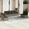 Image de vidaXL Salon de jardin 8 pcs avec coussins gris résine tressée 3258294