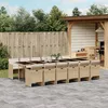Image de vidaXL Ensemble à manger de jardin et coussins 13 pcs beige 3277713