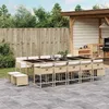 Image de vidaXL Ensemble à manger de jardin et coussins 15 pcs beige 3278121