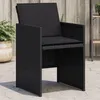 Image de vidaXL Lot de 4 Chaises de Jardin avec Coussins Sièges de Terrasse Chaises de Balcon Meubles de Patio Extérieur Noir 4007436