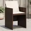 Image de Chaises De Jardin Avec Coussins Lot De 4 Marron Résine Tressée Vidaxl