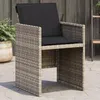 Image de vidaXL Lot de 4 Chaises de Jardin avec Coussins Sièges de Terrasse Chaises de Balcon Meubles de Patio Extérieur Gris 4007440