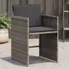Image de Chaises De Jardin Avec Coussins Lot De 4 Gris Résine Tressée Vidaxl