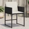 Image de Chaises De Jardin Lot De 4 Avec Coussins Noir Résine Tressée Vidaxl