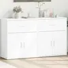 Image de Buffets 2 Pcs Blanc 60x31x70 Cm Bois D'ingénierie Vidaxl