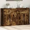 Image de Buffets 2 Pcs Chêne Fumé 60x31x70 Cm Bois D'ingénierie Vidaxl