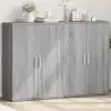 Image de Buffets 2 Pcs Sonoma Gris 60x31x84 Cm Bois D'ingénierie Vidaxl
