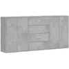Image de Buffets 3 Pcs Gris Béton 60x31x84 Cm Bois D'ingénierie Vidaxl