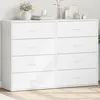 Image de vidaXL Buffets 2 pcs blanc 60x31x84 cm bois dingénierie armoire de rangement meuble dentrée meuble dappoint meuble de 3276581
