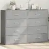 Image de Buffets 2 Pcs Gris Béton 60x31x84 Cm Bois D'ingénierie Vidaxl