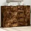 Image de Buffets 2 Pcs Chêne Fumé 60x31x84 Cm Bois D'ingénierie Vidaxl
