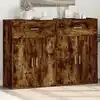 Image de Buffets 2 Pcs Chêne Fumé 60x30x84 Cm Bois D'ingénierie Vidaxl