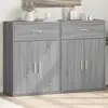 Image de Buffets 2 Pcs Sonoma Gris 60x30x84 Cm Bois D'ingénierie Vidaxl