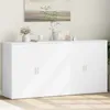 Image de vidaXL Buffets 2 pcs blanc 79x38x80 cm bois d’ingénierie armoire de rangement meuble dentrée meuble dappoint meuble de 3276602