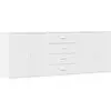 Image de Buffets 3 Pcs Blanc Bois D'ingénierie Vidaxl