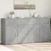 Image de vidaXL Buffets 2 pcs gris béton 79x38x80 cm bois dingénierie 3276619