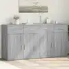 Image de Buffets 2 Pcs Sonoma Gris 79x38x80 Cm Bois D'ingénierie Vidaxl